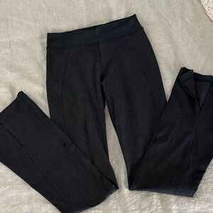 Lululemon flare leggings in heathered black